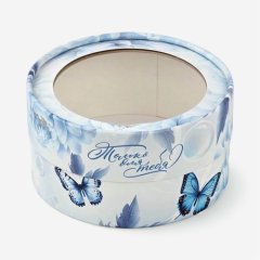 Коробка для сладостей с окном круглая "Только для тебя" 12х5 см 10908541