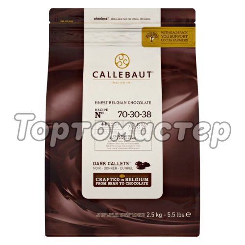 Шоколад CALLEBAUT Горький 70,5% 2,5 кг 70-30-38RT-U71