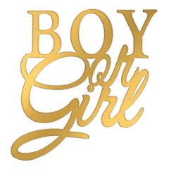 Топпер акриловый "Boy or Girl" Золото Топ-140,  00-00001314