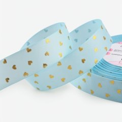 Лента для декора и упаковки репсовая "Сердечки" 2,5 см 23 м 9327063