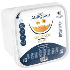 Пюре замороженное AGROBAR Абрикос 1 кг 