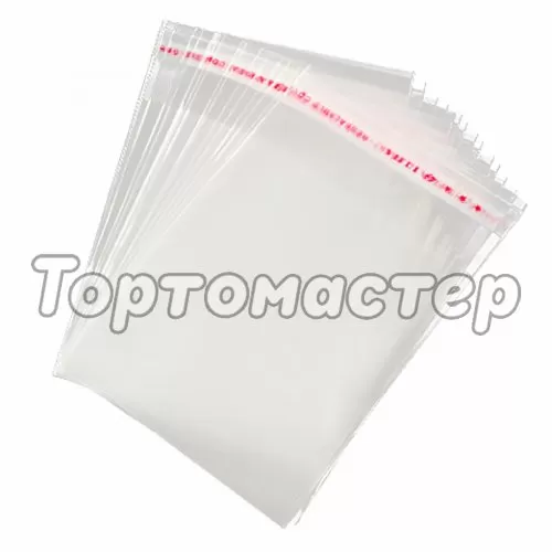 Пакет прозрачный с клеевым клапаном для сладостей 10х12 см 100 шт 6912418