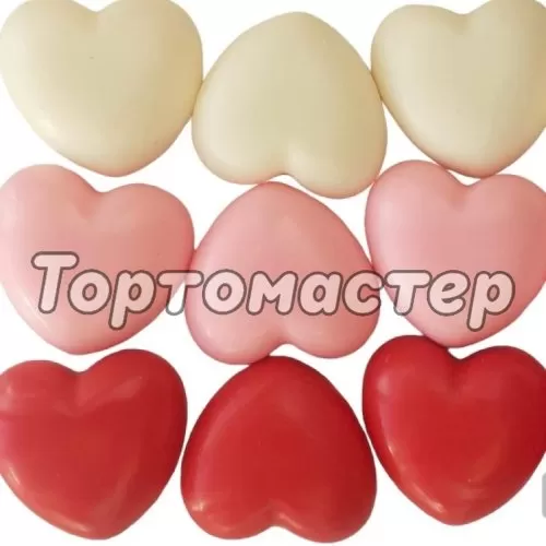 Набор фигурок из шоколадной глазури Сердечки НГ014 НГ014/1