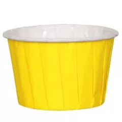 Капсула бумажная с подворотом Жёлтая (с ламинацией) D50 H40 1 шт ForG MUFFIN PRO Y/W 50*40 C,       Б-11