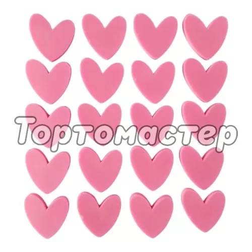 Фигурка из шоколадной глазури "Сердечки тильда мини" 
