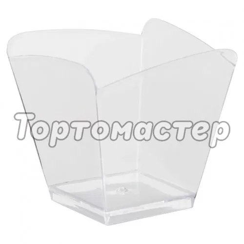 Креманка пластиковая Квадрат D4-8 H6 см 5029