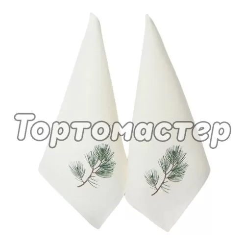 Набор полотенец кухонных Лён "Еловые веточки" 40х70 см 2 шт 10532435