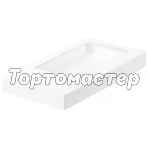 Коробка для шоколадной плитки белая 18х9 см 060710 ф