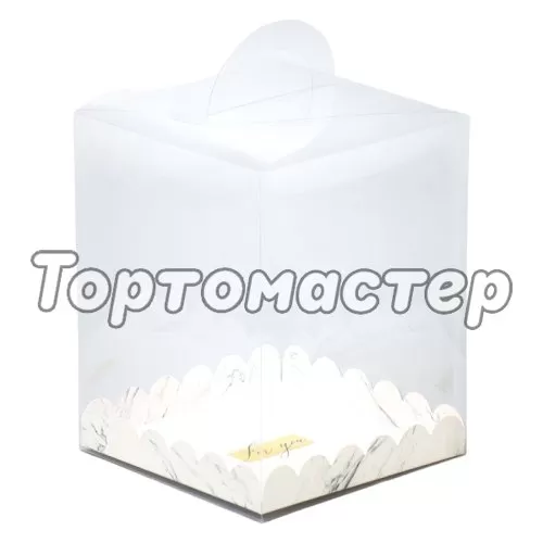 Коробка для шоколадной фигурки/кулича "Мрамор" 14х14х18 см 9302474